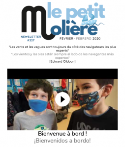 newsletter-lycee-moliere-zaragoza-febrero